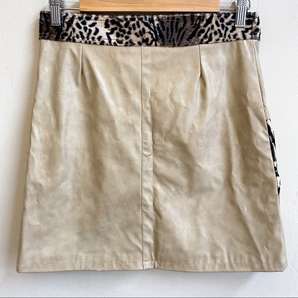 NWT Vintage Y2K Leopard Patchwork Mini‎ Skirt NWT - image 2